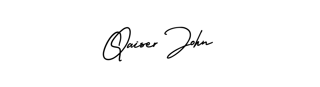 It looks lik you need a new signature style for name Qaiser John. Design unique handwritten (AmerikaSignatureDemo-Regular) signature with our free signature maker in just a few clicks. Qaiser John signature style 3 images and pictures png