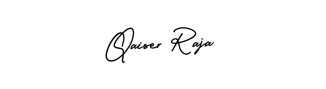 Create a beautiful signature design for name Qaiser Raja. With this signature (AmerikaSignatureDemo-Regular) fonts, you can make a handwritten signature for free. Qaiser Raja signature style 3 images and pictures png