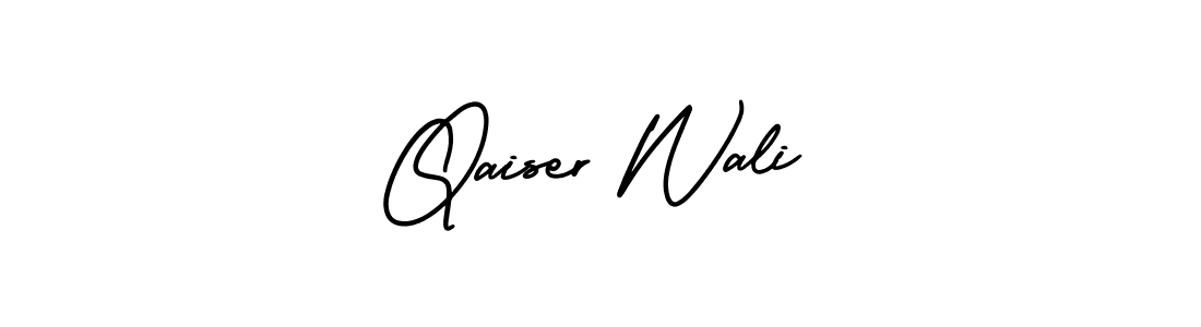 Make a beautiful signature design for name Qaiser Wali. With this signature (AmerikaSignatureDemo-Regular) style, you can create a handwritten signature for free. Qaiser Wali signature style 3 images and pictures png