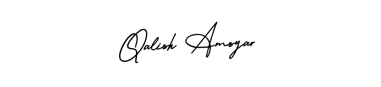 Use a signature maker to create a handwritten signature online. With this signature software, you can design (AmerikaSignatureDemo-Regular) your own signature for name Qalish Amsyar. Qalish Amsyar signature style 3 images and pictures png