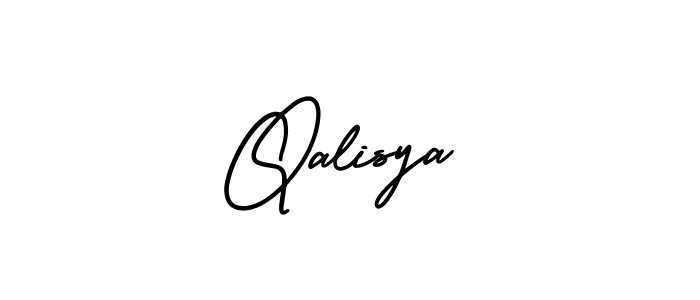 This is the best signature style for the Qalisya name. Also you like these signature font (AmerikaSignatureDemo-Regular). Mix name signature. Qalisya signature style 3 images and pictures png