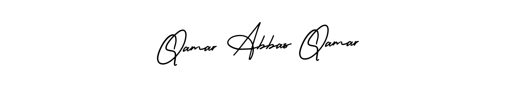 Design your own signature with our free online signature maker. With this signature software, you can create a handwritten (AmerikaSignatureDemo-Regular) signature for name Qamar Abbas Qamar. Qamar Abbas Qamar signature style 3 images and pictures png