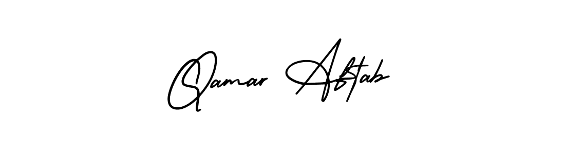Also You can easily find your signature by using the search form. We will create Qamar Aftab name handwritten signature images for you free of cost using AmerikaSignatureDemo-Regular sign style. Qamar Aftab signature style 3 images and pictures png
