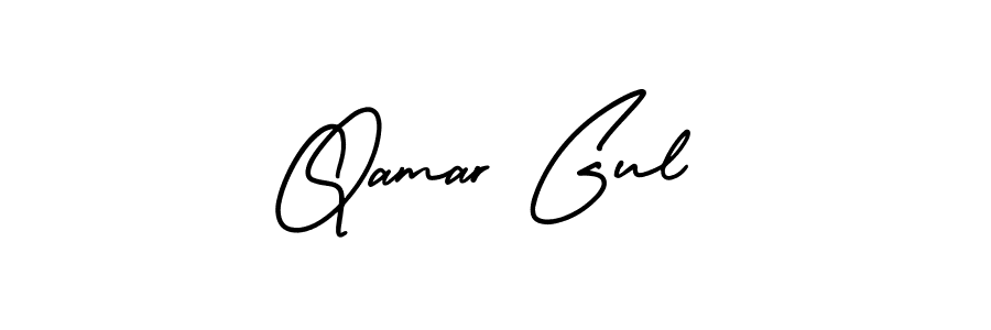 Use a signature maker to create a handwritten signature online. With this signature software, you can design (AmerikaSignatureDemo-Regular) your own signature for name Qamar Gul. Qamar Gul signature style 3 images and pictures png