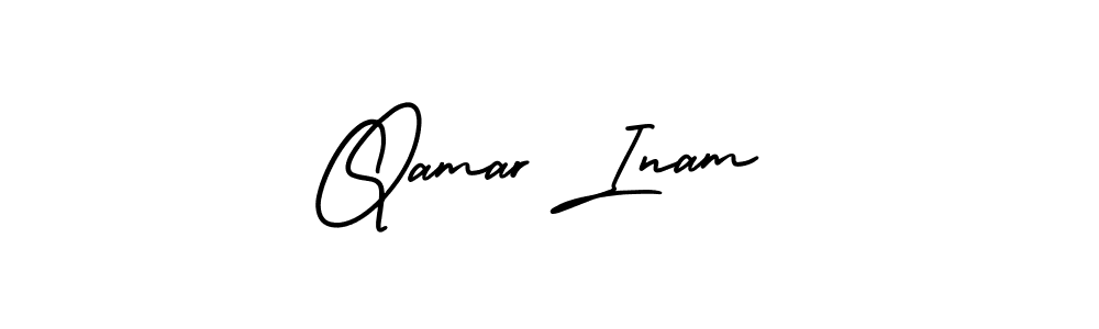 Qamar Inam stylish signature style. Best Handwritten Sign (AmerikaSignatureDemo-Regular) for my name. Handwritten Signature Collection Ideas for my name Qamar Inam. Qamar Inam signature style 3 images and pictures png