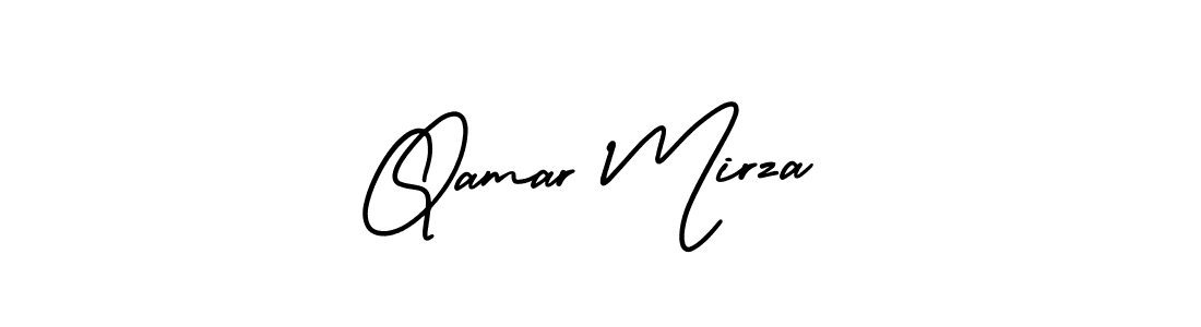 Create a beautiful signature design for name Qamar Mirza. With this signature (AmerikaSignatureDemo-Regular) fonts, you can make a handwritten signature for free. Qamar Mirza signature style 3 images and pictures png