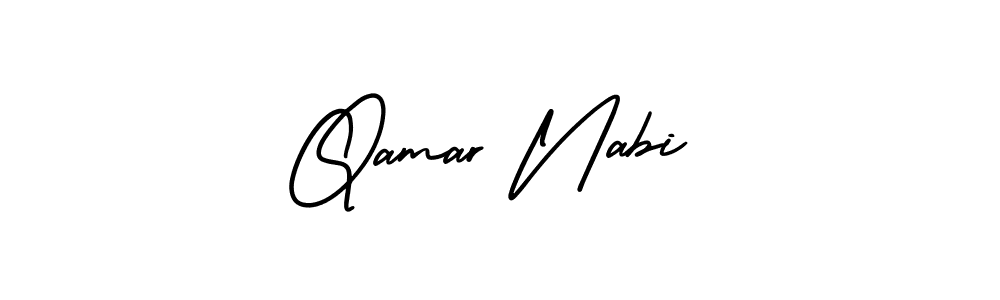 Qamar Nabi stylish signature style. Best Handwritten Sign (AmerikaSignatureDemo-Regular) for my name. Handwritten Signature Collection Ideas for my name Qamar Nabi. Qamar Nabi signature style 3 images and pictures png