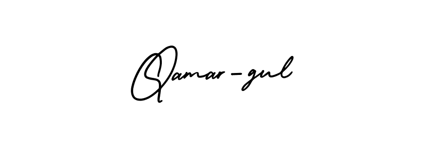 Also You can easily find your signature by using the search form. We will create Qamar-gul name handwritten signature images for you free of cost using AmerikaSignatureDemo-Regular sign style. Qamar-gul signature style 3 images and pictures png