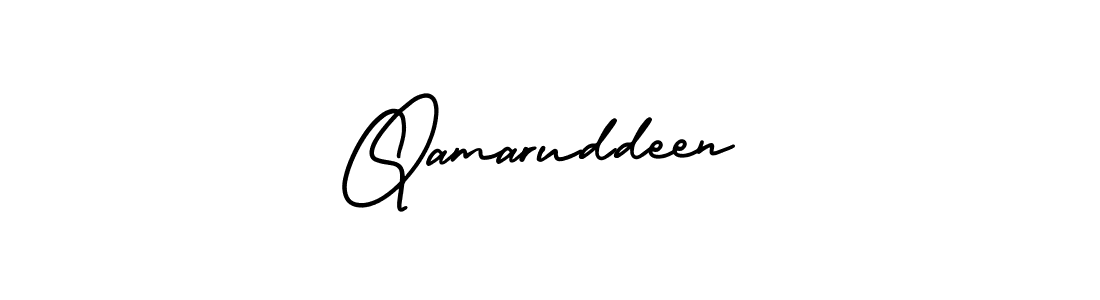 It looks lik you need a new signature style for name Qamaruddeen. Design unique handwritten (AmerikaSignatureDemo-Regular) signature with our free signature maker in just a few clicks. Qamaruddeen signature style 3 images and pictures png