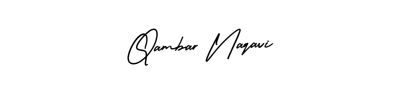Qambar Naqavi stylish signature style. Best Handwritten Sign (AmerikaSignatureDemo-Regular) for my name. Handwritten Signature Collection Ideas for my name Qambar Naqavi. Qambar Naqavi signature style 3 images and pictures png