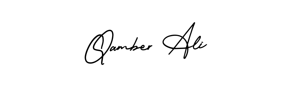 if you are searching for the best signature style for your name Qamber Ali. so please give up your signature search. here we have designed multiple signature styles  using AmerikaSignatureDemo-Regular. Qamber Ali signature style 3 images and pictures png