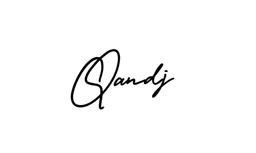 Design your own signature with our free online signature maker. With this signature software, you can create a handwritten (AmerikaSignatureDemo-Regular) signature for name Qandj. Qandj signature style 3 images and pictures png