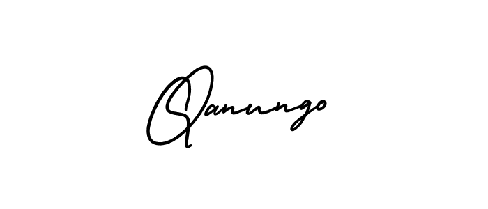 Make a beautiful signature design for name Qanungo. With this signature (AmerikaSignatureDemo-Regular) style, you can create a handwritten signature for free. Qanungo signature style 3 images and pictures png