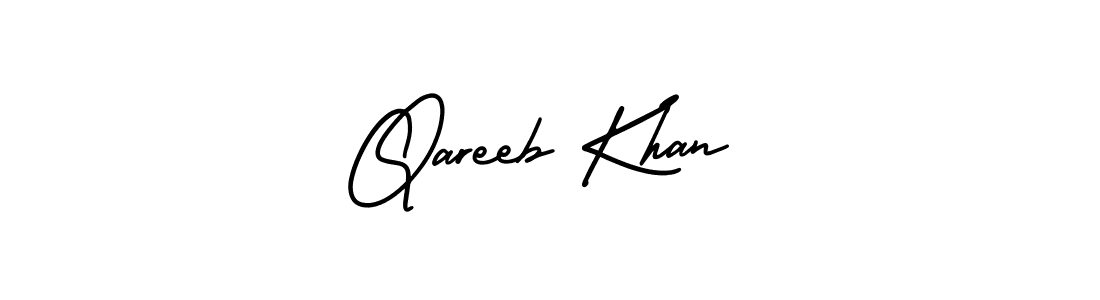 The best way (AmerikaSignatureDemo-Regular) to make a short signature is to pick only two or three words in your name. The name Qareeb Khan include a total of six letters. For converting this name. Qareeb Khan signature style 3 images and pictures png