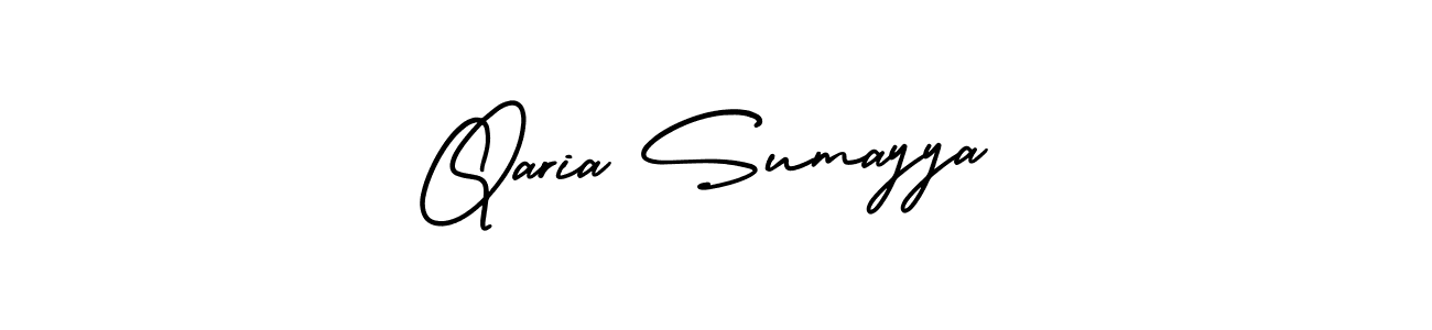 It looks lik you need a new signature style for name Qaria Sumayya. Design unique handwritten (AmerikaSignatureDemo-Regular) signature with our free signature maker in just a few clicks. Qaria Sumayya signature style 3 images and pictures png