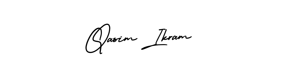How to make Qasim Ikram name signature. Use AmerikaSignatureDemo-Regular style for creating short signs online. This is the latest handwritten sign. Qasim Ikram signature style 3 images and pictures png