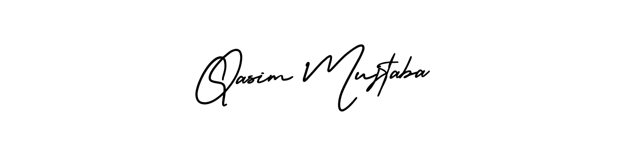 Use a signature maker to create a handwritten signature online. With this signature software, you can design (AmerikaSignatureDemo-Regular) your own signature for name Qasim Mujtaba. Qasim Mujtaba signature style 3 images and pictures png