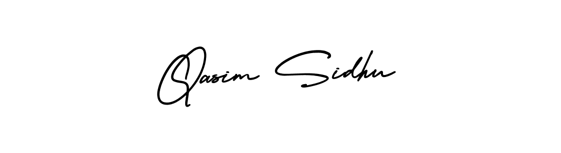 This is the best signature style for the Qasim Sidhu name. Also you like these signature font (AmerikaSignatureDemo-Regular). Mix name signature. Qasim Sidhu signature style 3 images and pictures png