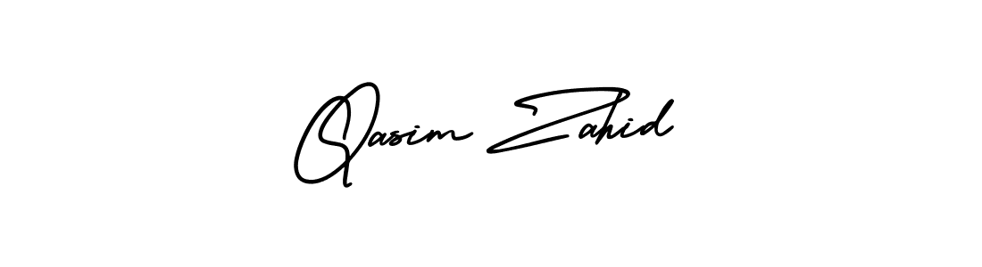 Design your own signature with our free online signature maker. With this signature software, you can create a handwritten (AmerikaSignatureDemo-Regular) signature for name Qasim Zahid. Qasim Zahid signature style 3 images and pictures png