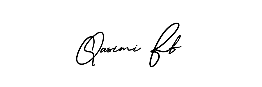 Create a beautiful signature design for name Qasimi Ff. With this signature (AmerikaSignatureDemo-Regular) fonts, you can make a handwritten signature for free. Qasimi Ff signature style 3 images and pictures png