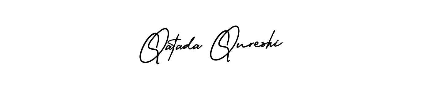 Also You can easily find your signature by using the search form. We will create Qatada Qureshi name handwritten signature images for you free of cost using AmerikaSignatureDemo-Regular sign style. Qatada Qureshi signature style 3 images and pictures png