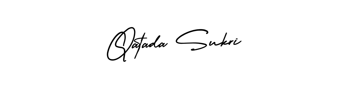 AmerikaSignatureDemo-Regular is a professional signature style that is perfect for those who want to add a touch of class to their signature. It is also a great choice for those who want to make their signature more unique. Get Qatada Sukri name to fancy signature for free. Qatada Sukri signature style 3 images and pictures png