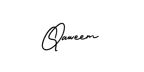 Design your own signature with our free online signature maker. With this signature software, you can create a handwritten (AmerikaSignatureDemo-Regular) signature for name Qaweem. Qaweem signature style 3 images and pictures png