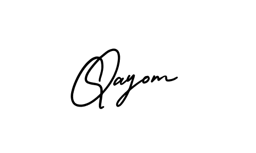 How to Draw Qayom signature style? AmerikaSignatureDemo-Regular is a latest design signature styles for name Qayom. Qayom signature style 3 images and pictures png