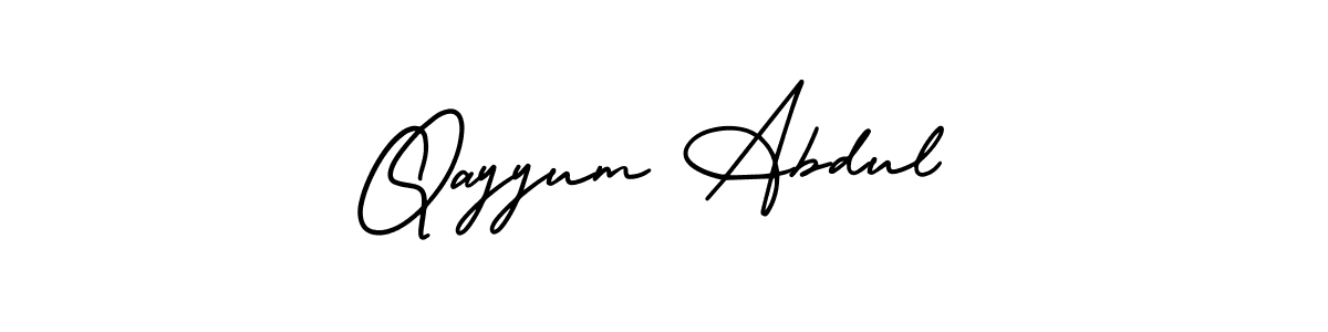 How to make Qayyum Abdul name signature. Use AmerikaSignatureDemo-Regular style for creating short signs online. This is the latest handwritten sign. Qayyum Abdul signature style 3 images and pictures png