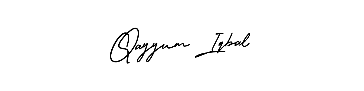 Use a signature maker to create a handwritten signature online. With this signature software, you can design (AmerikaSignatureDemo-Regular) your own signature for name Qayyum Iqbal. Qayyum Iqbal signature style 3 images and pictures png