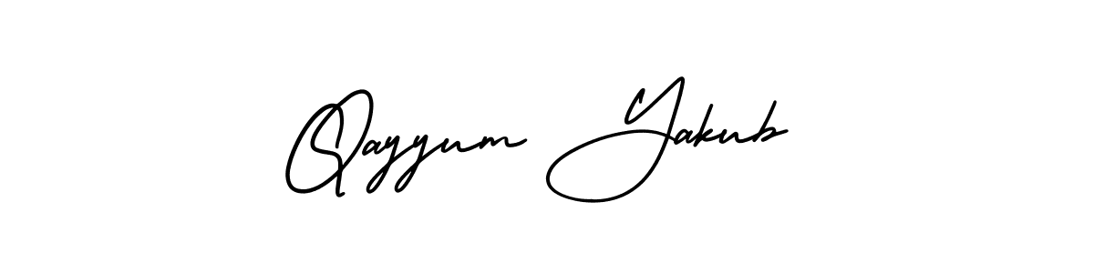 Design your own signature with our free online signature maker. With this signature software, you can create a handwritten (AmerikaSignatureDemo-Regular) signature for name Qayyum Yakub. Qayyum Yakub signature style 3 images and pictures png