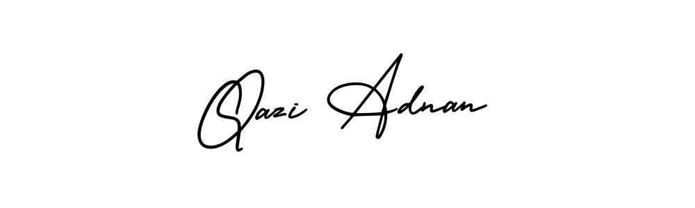 Make a short Qazi Adnan signature style. Manage your documents anywhere anytime using AmerikaSignatureDemo-Regular. Create and add eSignatures, submit forms, share and send files easily. Qazi Adnan signature style 3 images and pictures png