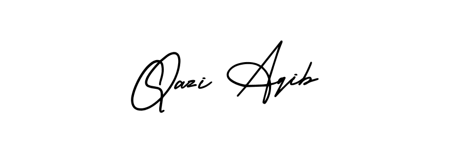 Best and Professional Signature Style for Qazi Aqib. AmerikaSignatureDemo-Regular Best Signature Style Collection. Qazi Aqib signature style 3 images and pictures png