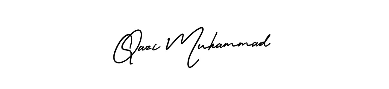 Design your own signature with our free online signature maker. With this signature software, you can create a handwritten (AmerikaSignatureDemo-Regular) signature for name Qazi Muhammad. Qazi Muhammad signature style 3 images and pictures png