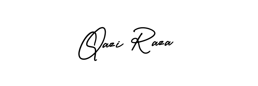 AmerikaSignatureDemo-Regular is a professional signature style that is perfect for those who want to add a touch of class to their signature. It is also a great choice for those who want to make their signature more unique. Get Qazi Raza name to fancy signature for free. Qazi Raza signature style 3 images and pictures png