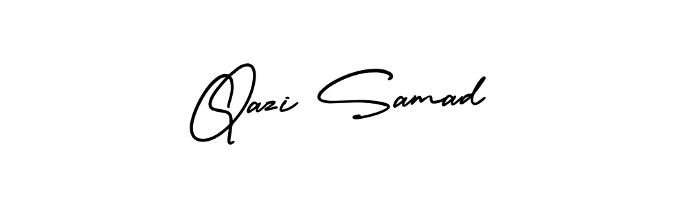 Create a beautiful signature design for name Qazi Samad. With this signature (AmerikaSignatureDemo-Regular) fonts, you can make a handwritten signature for free. Qazi Samad signature style 3 images and pictures png