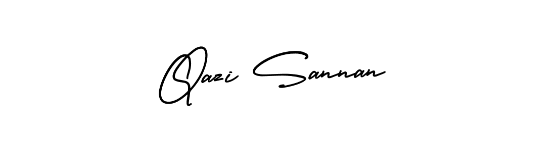 Create a beautiful signature design for name Qazi Sannan. With this signature (AmerikaSignatureDemo-Regular) fonts, you can make a handwritten signature for free. Qazi Sannan signature style 3 images and pictures png