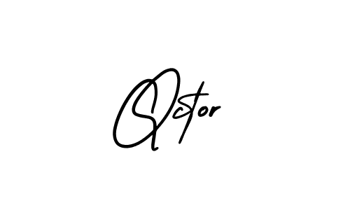 Create a beautiful signature design for name Qctor. With this signature (AmerikaSignatureDemo-Regular) fonts, you can make a handwritten signature for free. Qctor signature style 3 images and pictures png