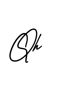 The best way (AmerikaSignatureDemo-Regular) to make a short signature is to pick only two or three words in your name. The name Qh include a total of six letters. For converting this name. Qh signature style 3 images and pictures png