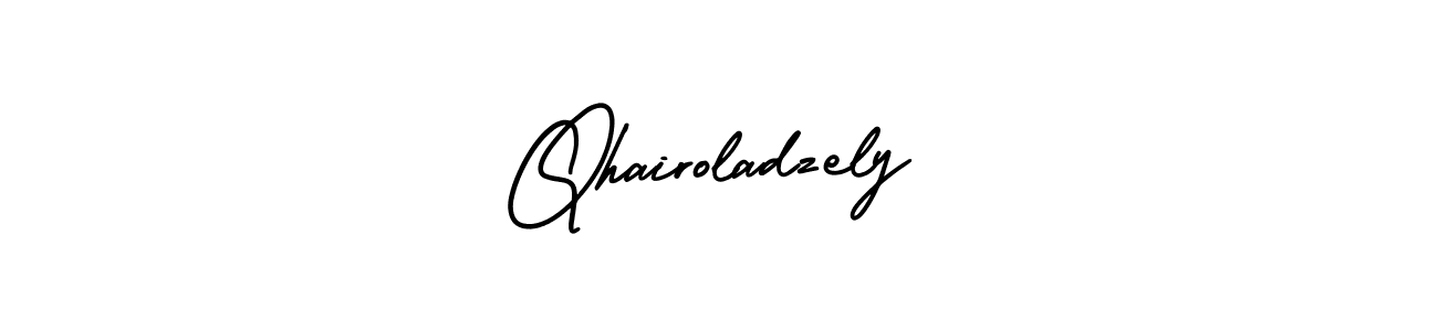 Design your own signature with our free online signature maker. With this signature software, you can create a handwritten (AmerikaSignatureDemo-Regular) signature for name Qhairoladzely. Qhairoladzely signature style 3 images and pictures png