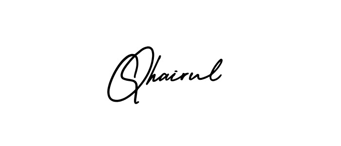 Make a beautiful signature design for name Qhairul. Use this online signature maker to create a handwritten signature for free. Qhairul signature style 3 images and pictures png