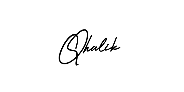 This is the best signature style for the Qhalik name. Also you like these signature font (AmerikaSignatureDemo-Regular). Mix name signature. Qhalik signature style 3 images and pictures png