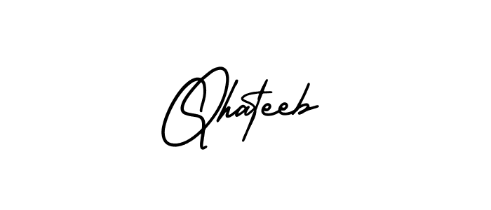 if you are searching for the best signature style for your name Qhateeb. so please give up your signature search. here we have designed multiple signature styles  using AmerikaSignatureDemo-Regular. Qhateeb signature style 3 images and pictures png
