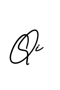 The best way (AmerikaSignatureDemo-Regular) to make a short signature is to pick only two or three words in your name. The name Qi include a total of six letters. For converting this name. Qi signature style 3 images and pictures png