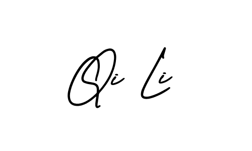 How to Draw Qi Li signature style? AmerikaSignatureDemo-Regular is a latest design signature styles for name Qi Li. Qi Li signature style 3 images and pictures png