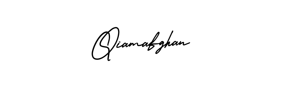 Qiamafghan stylish signature style. Best Handwritten Sign (AmerikaSignatureDemo-Regular) for my name. Handwritten Signature Collection Ideas for my name Qiamafghan. Qiamafghan signature style 3 images and pictures png