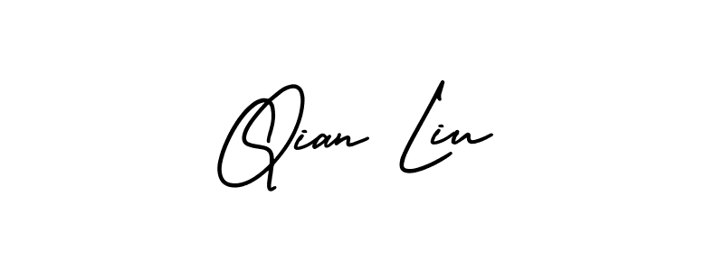 if you are searching for the best signature style for your name Qian Liu. so please give up your signature search. here we have designed multiple signature styles  using AmerikaSignatureDemo-Regular. Qian Liu signature style 3 images and pictures png