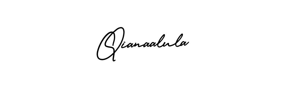 AmerikaSignatureDemo-Regular is a professional signature style that is perfect for those who want to add a touch of class to their signature. It is also a great choice for those who want to make their signature more unique. Get Qianaalula name to fancy signature for free. Qianaalula signature style 3 images and pictures png
