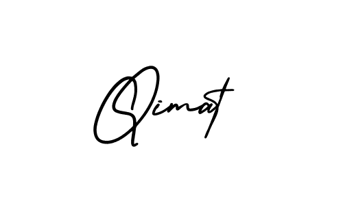 Qimat stylish signature style. Best Handwritten Sign (AmerikaSignatureDemo-Regular) for my name. Handwritten Signature Collection Ideas for my name Qimat. Qimat signature style 3 images and pictures png