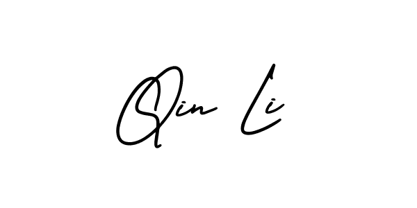 Similarly AmerikaSignatureDemo-Regular is the best handwritten signature design. Signature creator online .You can use it as an online autograph creator for name Qin Li. Qin Li signature style 3 images and pictures png